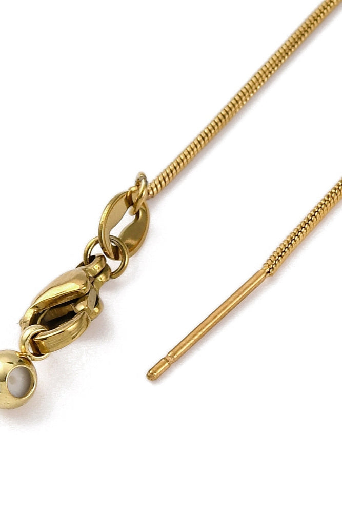Gold Snake Chain Slider Necklace